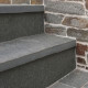 4 x 35 cm Granit Trittstufen Pedro Black schwarz 80 cm lang