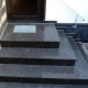 6 x 40 cm Granit Trittstufen Pedro Black schwarz 200 cm lang
