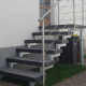 8 x 30 cm Granit Trittstufen Pedro Black schwarz 200 cm lang