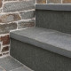8 x 35 cm Granit Trittstufen Pedro Black schwarz 300 cm lang