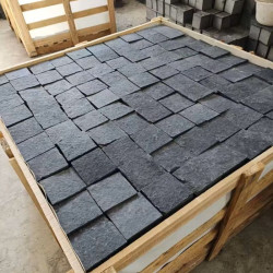 5 cm Granitpflaster Pedro Black schwarz, gesägt