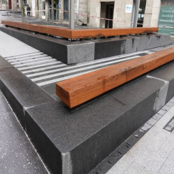 Granit Sitzblöcke Pedro Black schwarz