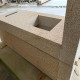 18 x 45 cm Granit Blockstufen Tiago gelb mit Ausschnitt