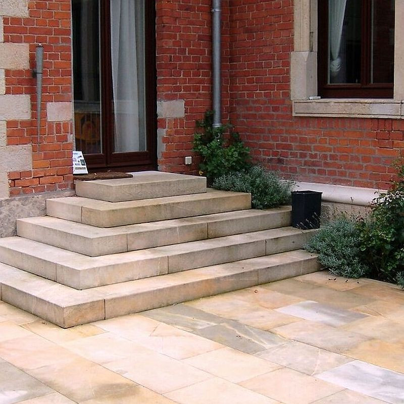 20 x 35 cm Granit Blockstufen Tiago gelb 350 cm lang
