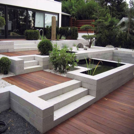 20 x 40 cm Granit Blockstufen Tiago gelb 50 cm lang