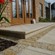 8 cm starke Granit Podestplatte Tiago gelb 200 x 100 cm