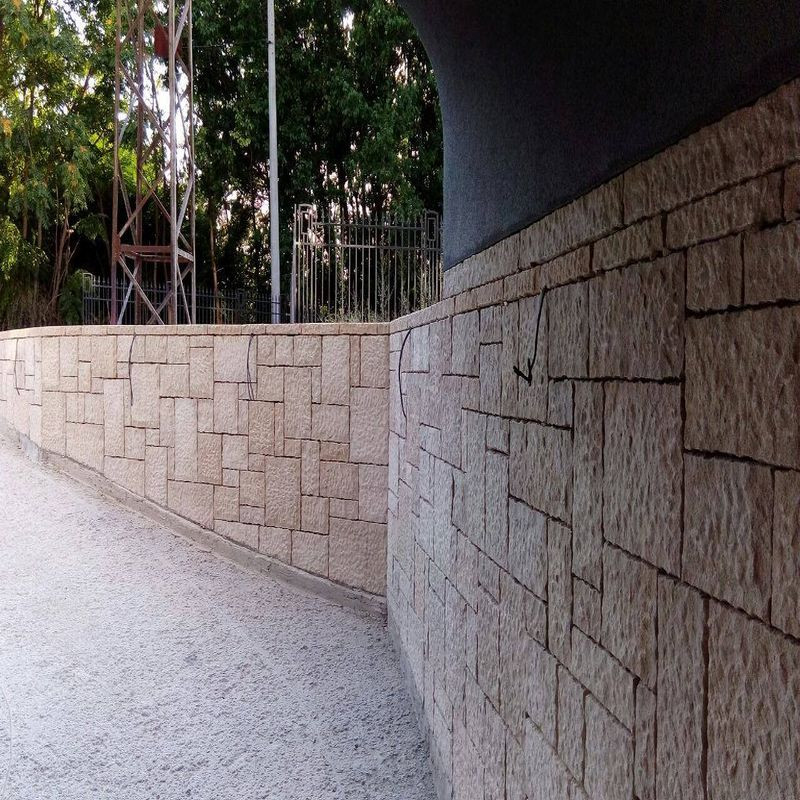 25 cm tiefe Schlossmauersteine Tiago gelb 4 Seiten gesgt