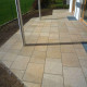 3 cm starke Granit Terrassenplatten Tiago gelb Format 40 x 40 cm