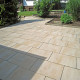 3 cm starke Granit Terrassenplatten Tiago gelb Format 80 x 60 cm