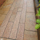 3 cm starke Granit Terrassenplatten Tiago gelb geflammt Format 40 x 40 cm